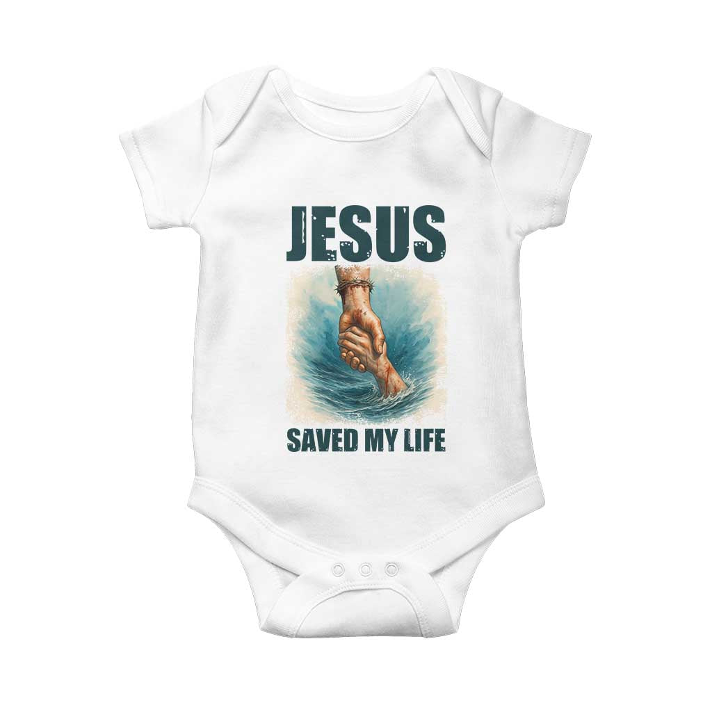 Jesus Saved My Life Baby Onesie Christian Bible Verse - Wonder Print Shop