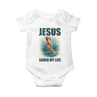 Jesus Saved My Life Baby Onesie Christian Bible Verse - Wonder Print Shop