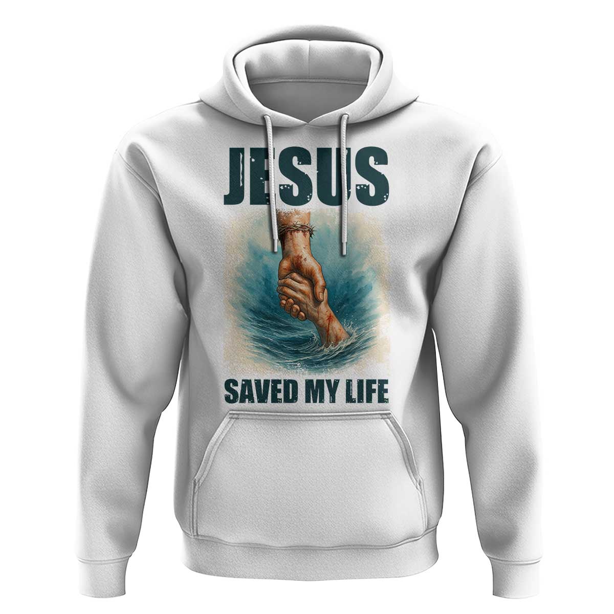 Jesus Saved My Life Hoodie Christian Bible Verse - Wonder Print Shop
