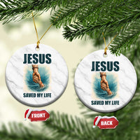 Jesus Saved My Life Ceramic Ornament Christian Bible Verse - Wonder Print Shop