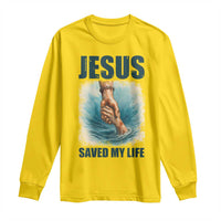 Jesus Saved My Life Long Sleeve Shirt Christian Bible Verse - Wonder Print Shop