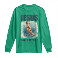 Jesus Saved My Life Long Sleeve Shirt Christian Bible Verse - Wonder Print Shop