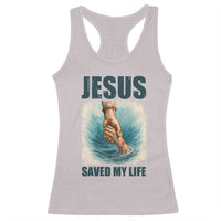 Jesus Saved My Life Racerback Tank Top Christian Bible Verse - Wonder Print Shop