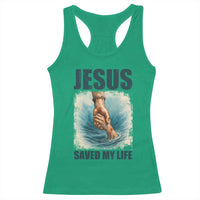 Jesus Saved My Life Racerback Tank Top Christian Bible Verse - Wonder Print Shop