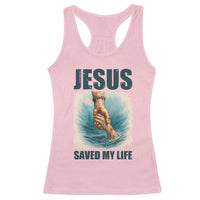 Jesus Saved My Life Racerback Tank Top Christian Bible Verse - Wonder Print Shop