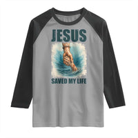 Jesus Saved My Life Raglan Shirt Christian Bible Verse - Wonder Print Shop