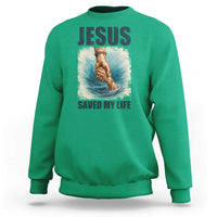 Jesus Saved My Life Sweatshirt Christian Bible Verse - Wonder Print Shop