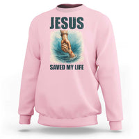 Jesus Saved My Life Sweatshirt Christian Bible Verse - Wonder Print Shop