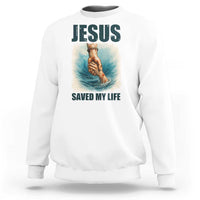 Jesus Saved My Life Sweatshirt Christian Bible Verse - Wonder Print Shop