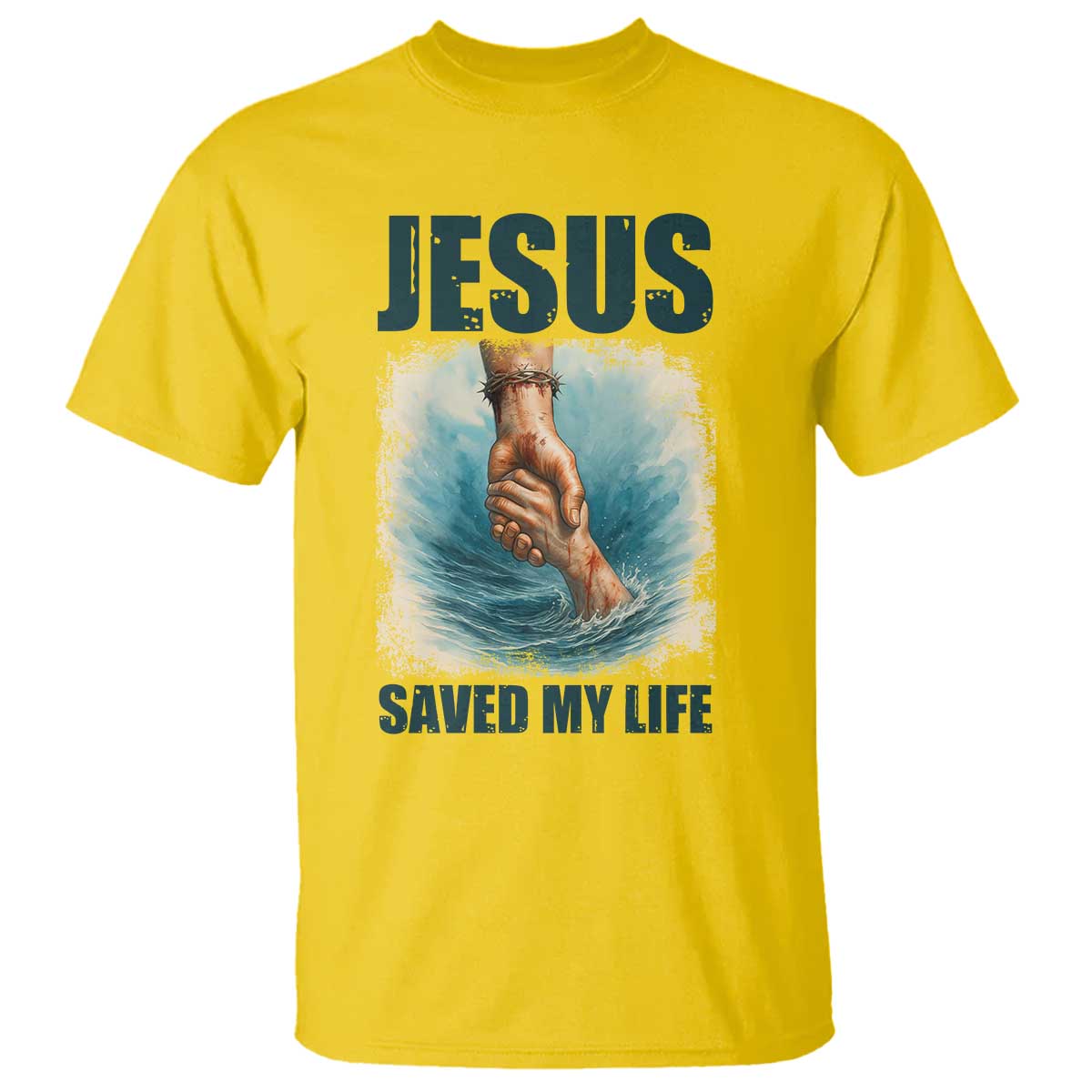 Jesus Saved My Life T Shirt Christian Bible Verse - Wonder Print Shop