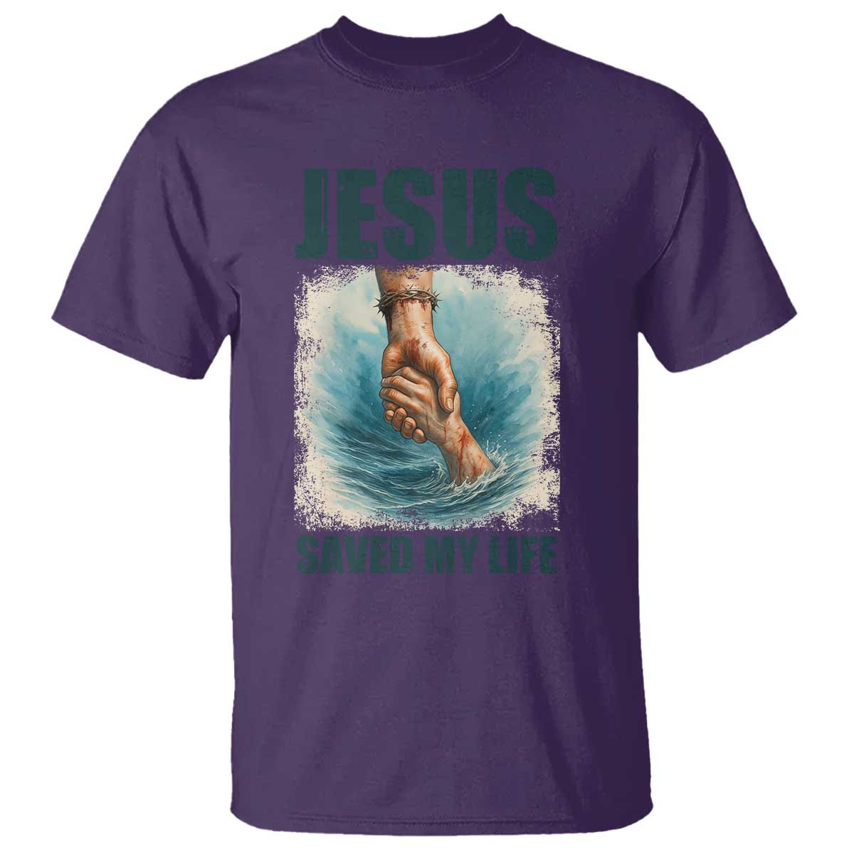 Jesus Saved My Life T Shirt Christian Bible Verse - Wonder Print Shop
