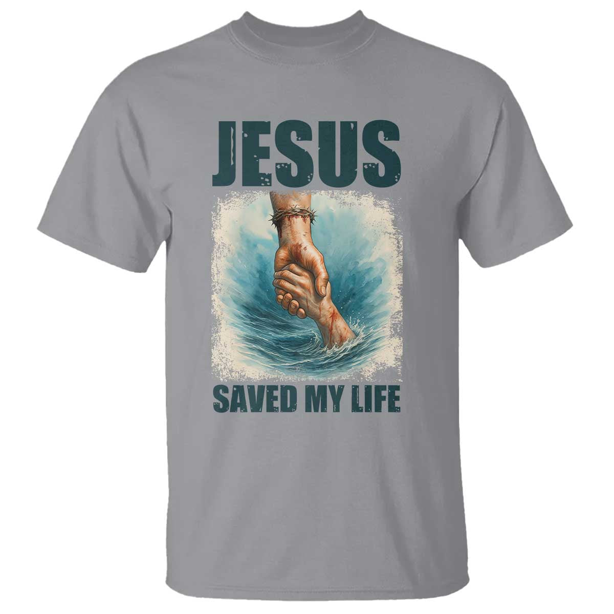 Jesus Saved My Life T Shirt Christian Bible Verse - Wonder Print Shop