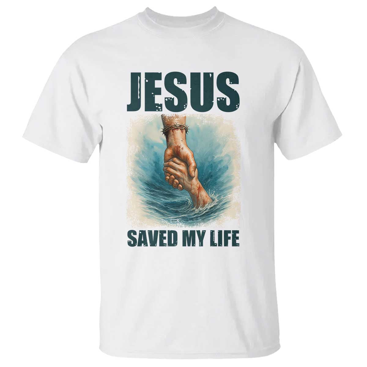 Jesus Saved My Life T Shirt Christian Bible Verse - Wonder Print Shop