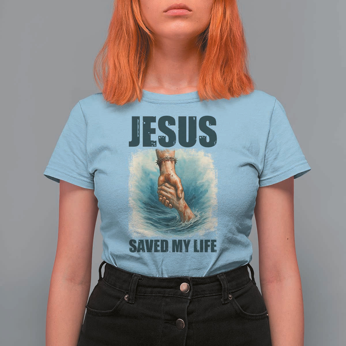 Jesus Saved My Life T Shirt For Women Christian Bible Verse - Wonder Print Shop