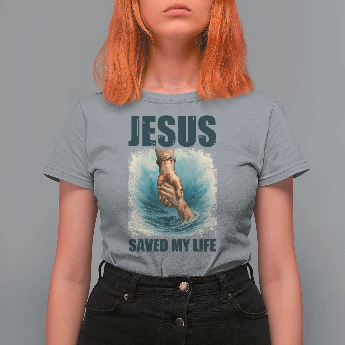 Jesus Saved My Life T Shirt For Women Christian Bible Verse - Wonder Print Shop