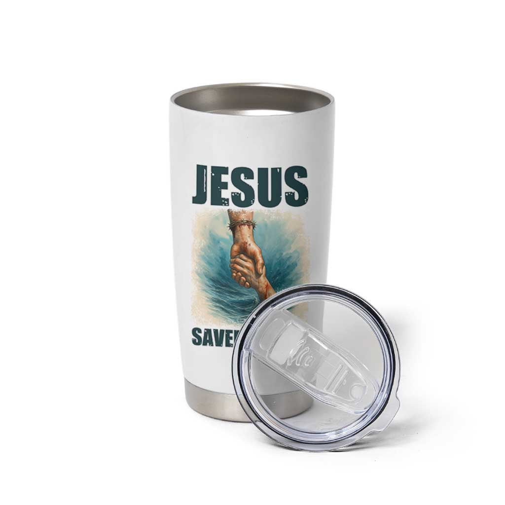 Jesus Saved My Life Tumbler Cup Christian Bible Verse - Wonder Print Shop