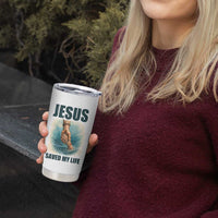 Jesus Saved My Life Tumbler Cup Christian Bible Verse - Wonder Print Shop