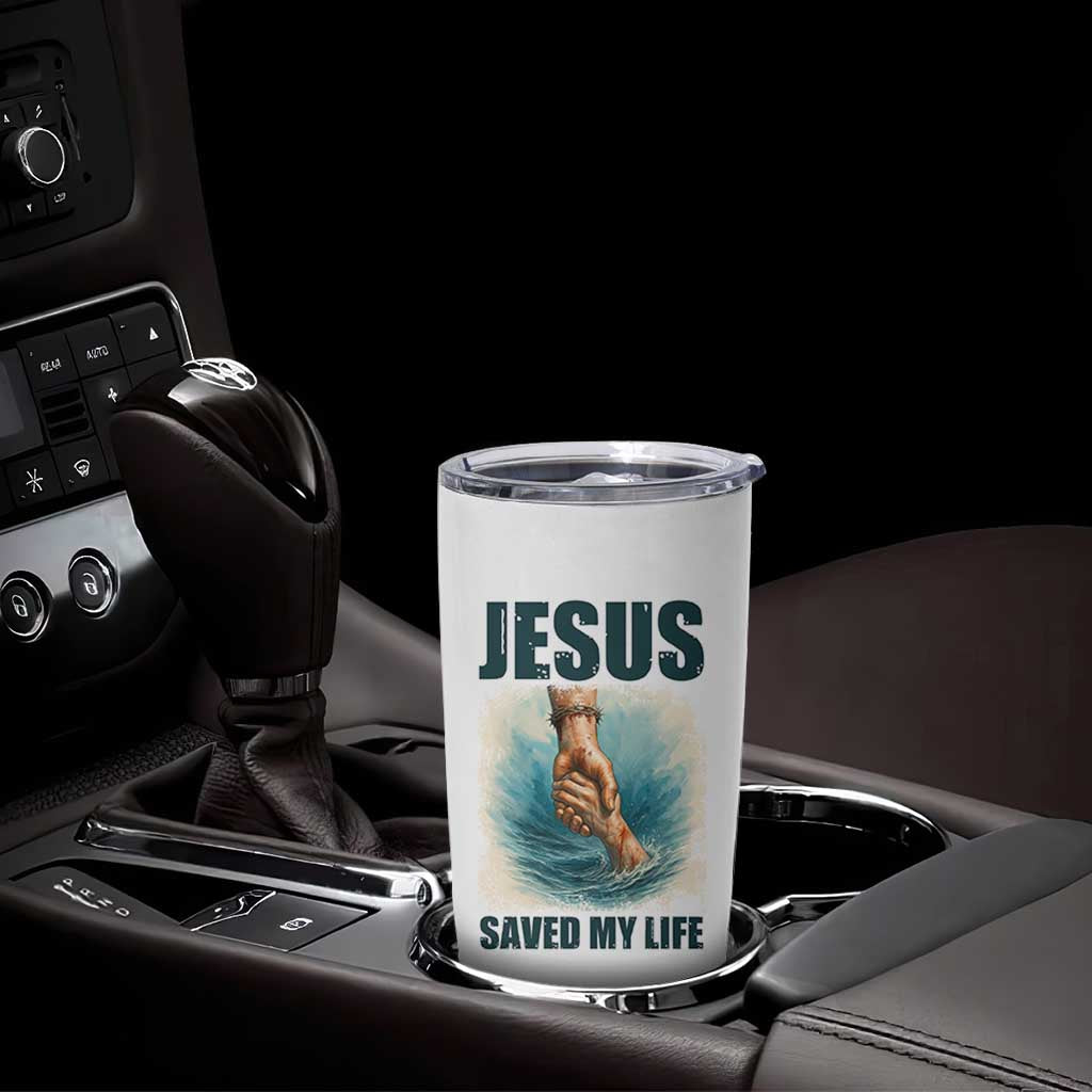 Jesus Saved My Life Tumbler Cup Christian Bible Verse - Wonder Print Shop