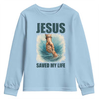 Jesus Saved My Life Youth Sweatshirt Christian Bible Verse - Wonder Print Shop
