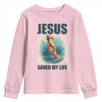 Jesus Saved My Life Youth Sweatshirt Christian Bible Verse - Wonder Print Shop