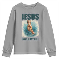 Jesus Saved My Life Youth Sweatshirt Christian Bible Verse - Wonder Print Shop