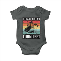 Hit Hard Run Fast Turn Left Baby Onesie Funny Jesus Baseball Player - Wonder Print Shop