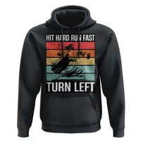 Hit Hard Run Fast Turn Left Hoodie Funny Jesus Baseball Player - Wonder Print Shop