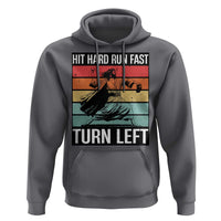 Hit Hard Run Fast Turn Left Hoodie Funny Jesus Baseball Player - Wonder Print Shop