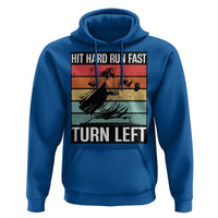 Hit Hard Run Fast Turn Left Hoodie Funny Jesus Baseball Player - Wonder Print Shop