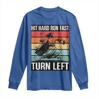 Hit Hard Run Fast Turn Left Long Sleeve Shirt Funny Jesus Baseball Player - Wonder Print Shop