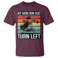 Hit Hard Run Fast Turn Left T Shirt Funny Jesus Baseball Player - Wonder Print Shop