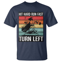 Hit Hard Run Fast Turn Left T Shirt Funny Jesus Baseball Player - Wonder Print Shop