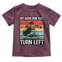 Hit Hard Run Fast Turn Left Toddler T Shirt Funny Jesus Baseball Player - Wonder Print Shop
