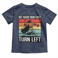 Hit Hard Run Fast Turn Left Toddler T Shirt Funny Jesus Baseball Player - Wonder Print Shop