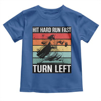 Hit Hard Run Fast Turn Left Toddler T Shirt Funny Jesus Baseball Player - Wonder Print Shop