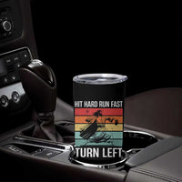 Hit Hard Run Fast Turn Left Tumbler Cup Funny Jesus Baseball Player