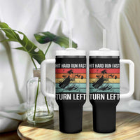 Hit Hard Run Fast Turn Left Tumbler With Handle Funny Jesus Baseball Player