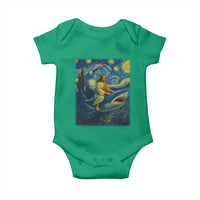 Jesus Shark Stary Night Baby Onesie Artist Van Gogh Christian - Wonder Print Shop