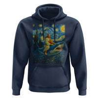 Jesus Shark Stary Night Hoodie Artist Van Gogh Christian - Wonder Print Shop