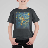 Jesus Shark Stary Night T Shirt For Kid Artist Van Gogh Christian - Wonder Print Shop