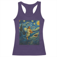 Jesus Shark Stary Night Racerback Tank Top Artist Van Gogh Christian - Wonder Print Shop