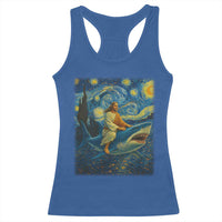 Jesus Shark Stary Night Racerback Tank Top Artist Van Gogh Christian - Wonder Print Shop