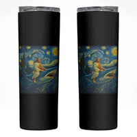 Jesus Shark Stary Night Skinny Tumbler Artist Van Gogh Christian
