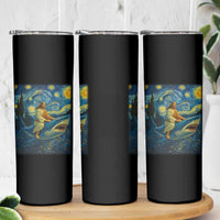Jesus Shark Stary Night Skinny Tumbler Artist Van Gogh Christian
