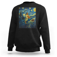Jesus Shark Stary Night Sweatshirt Artist Van Gogh Christian - Wonder Print Shop