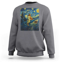 Jesus Shark Stary Night Sweatshirt Artist Van Gogh Christian - Wonder Print Shop