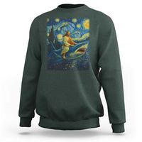 Jesus Shark Stary Night Sweatshirt Artist Van Gogh Christian - Wonder Print Shop