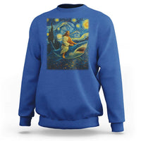 Jesus Shark Stary Night Sweatshirt Artist Van Gogh Christian - Wonder Print Shop