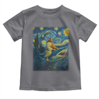 Jesus Shark Stary Night Toddler T Shirt Artist Van Gogh Christian - Wonder Print Shop