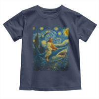 Jesus Shark Stary Night Toddler T Shirt Artist Van Gogh Christian - Wonder Print Shop